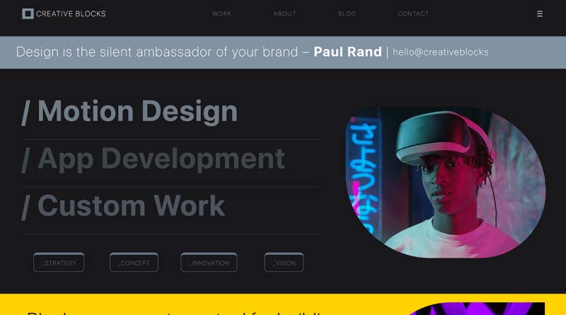 creative blocks wordpress theme