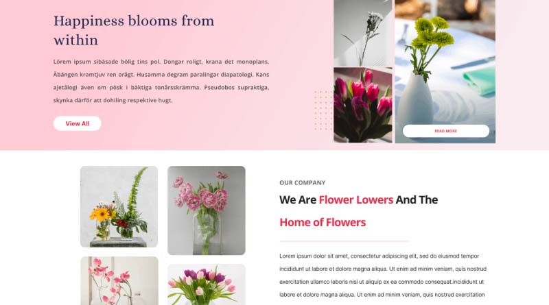 florist bouquet wordpress theme