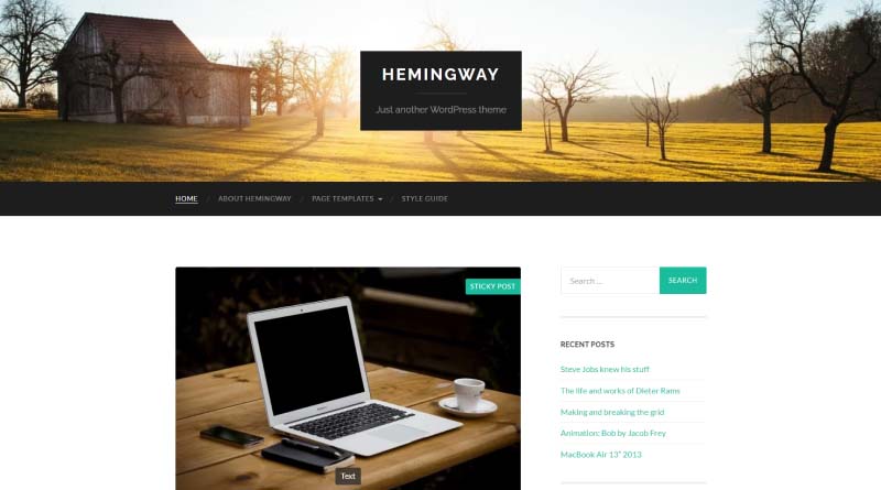 Hemingway WordPress Theme