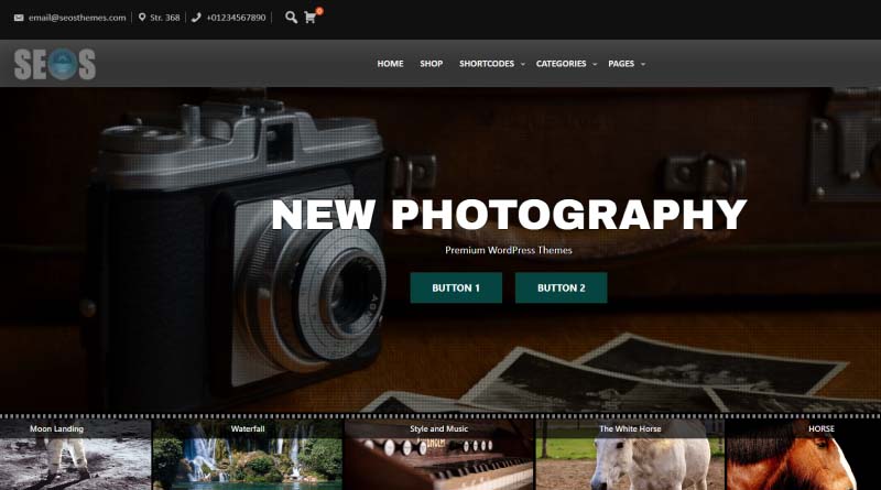 new photography wordpress theme