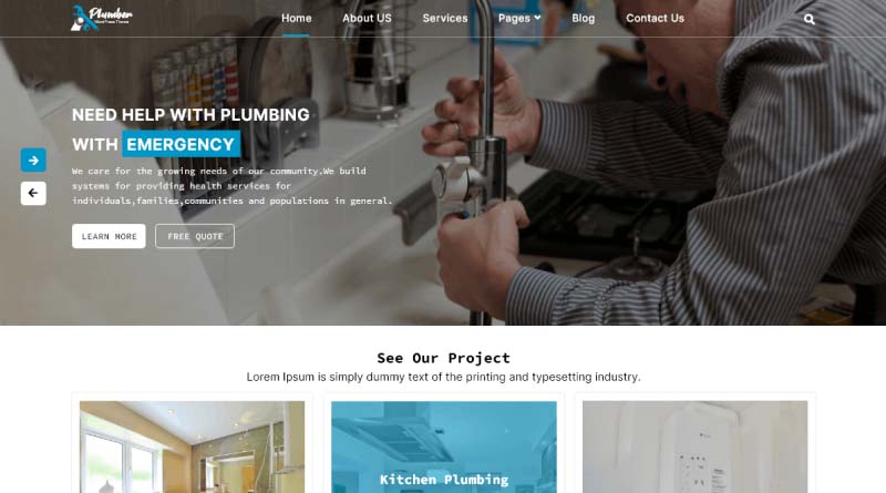 plumber works wordpress theme