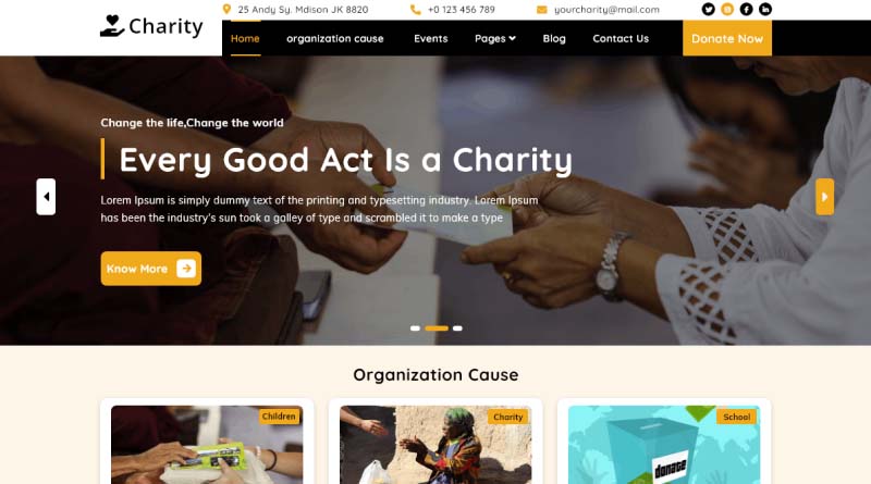 prime charity trust wordpress theme