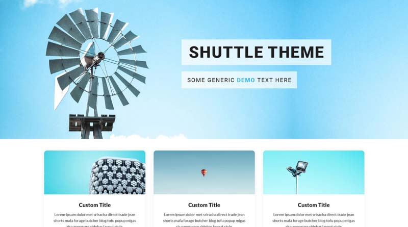 shuttle up wordpress theme