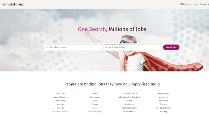 SimplyHired Freelance Website