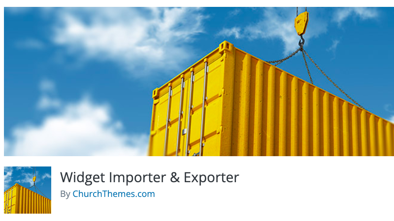 Widget Importer & Exporter