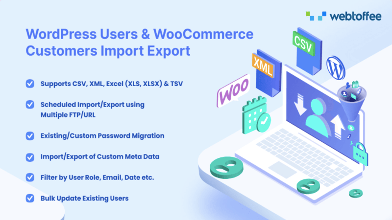 WordPress Users & WooCommerce Customers Import Export