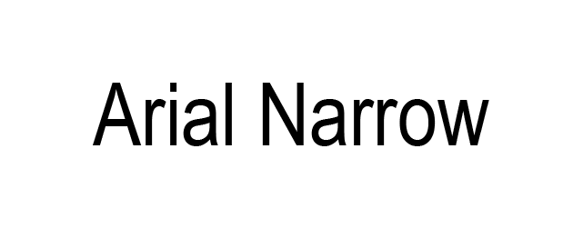 Arial Narrow HTML Font