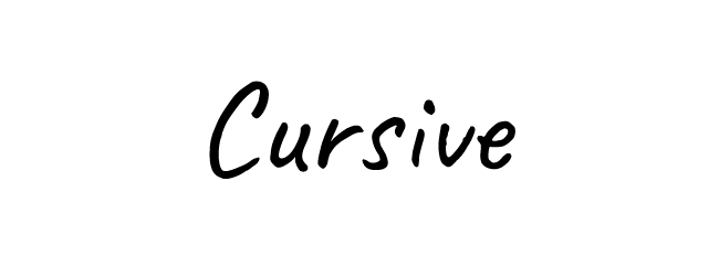 Cursive HTML Font