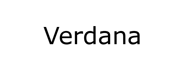 Verdana HTML Font