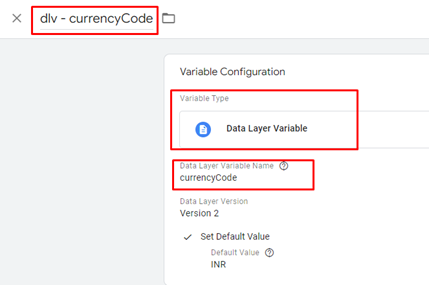 data layer variable 