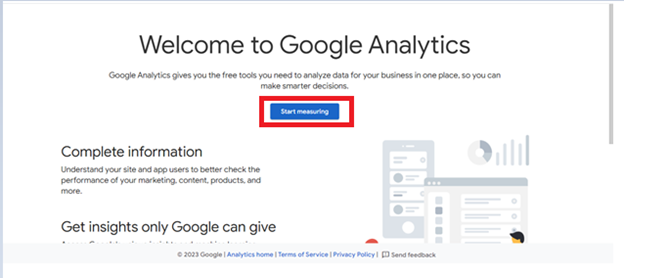 visit google analytics