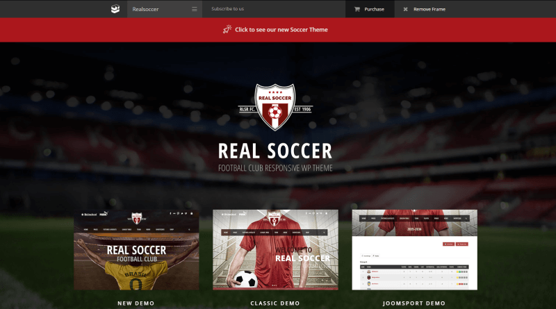 Real Soccer: Best Sports WordPress Themes