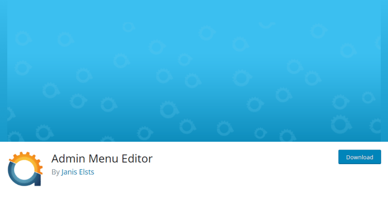 admin menu editor wordpress dashboard plugins