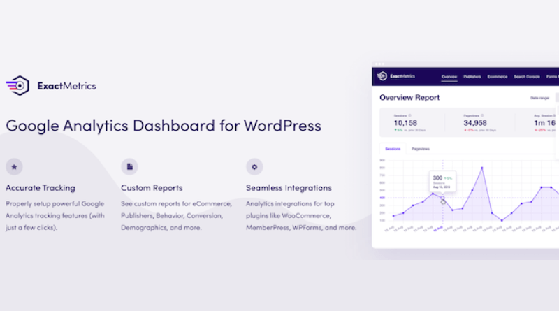 google analytics dashboard for wp by exactmetrics