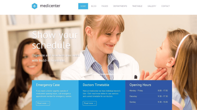 medi center wordpress themes for doctors