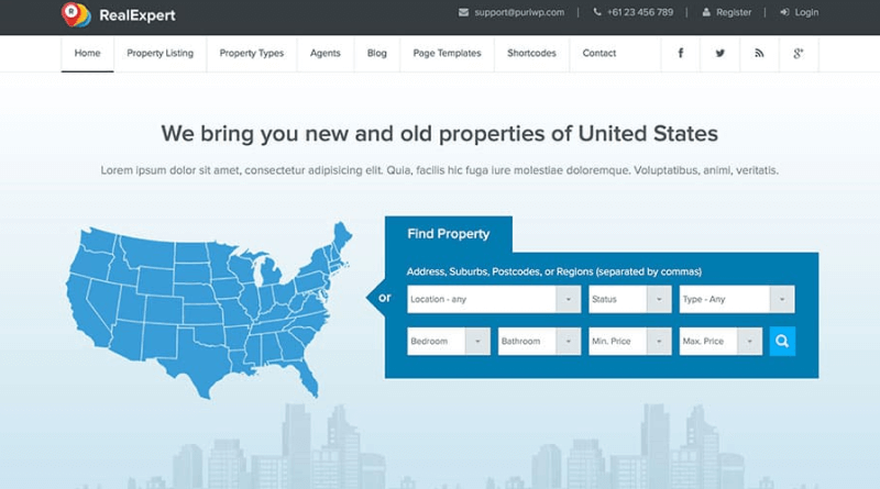 real expert wordpress themes for real estate websites