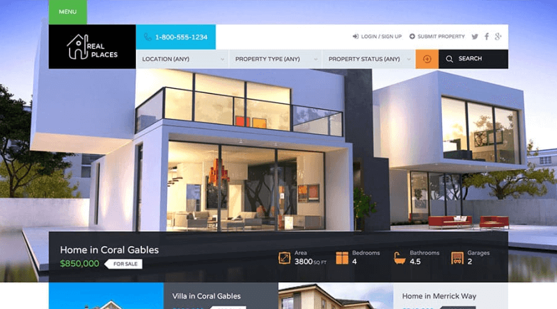 real place wordpress themes for real estate websites