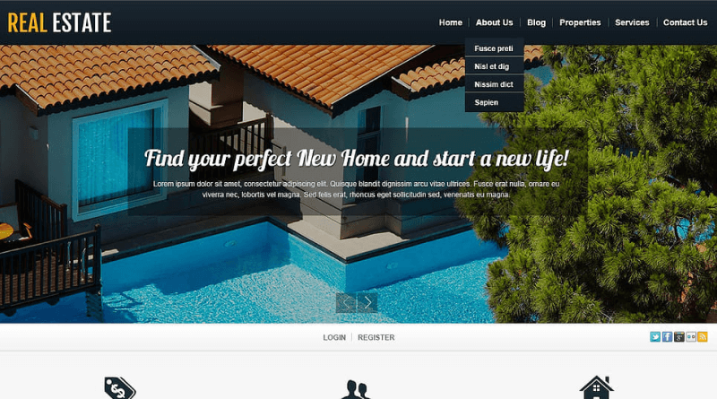 tm white real estate theme wordpress themes for real estate websites