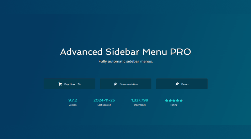 Advanced Sidebar Menu