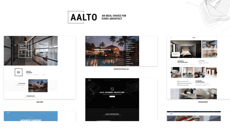 Aalto WordPress Themes for Interior Designers