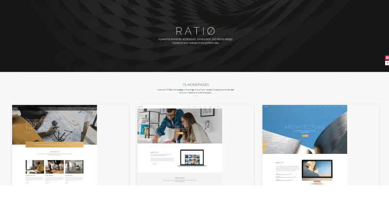 Ratio WordPress Themes for Interior Designers