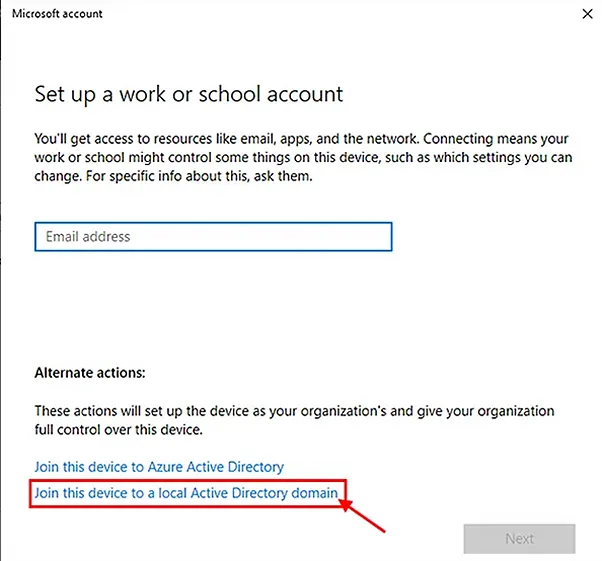 Microsoft account window