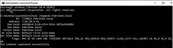 retrieve domain and DC information