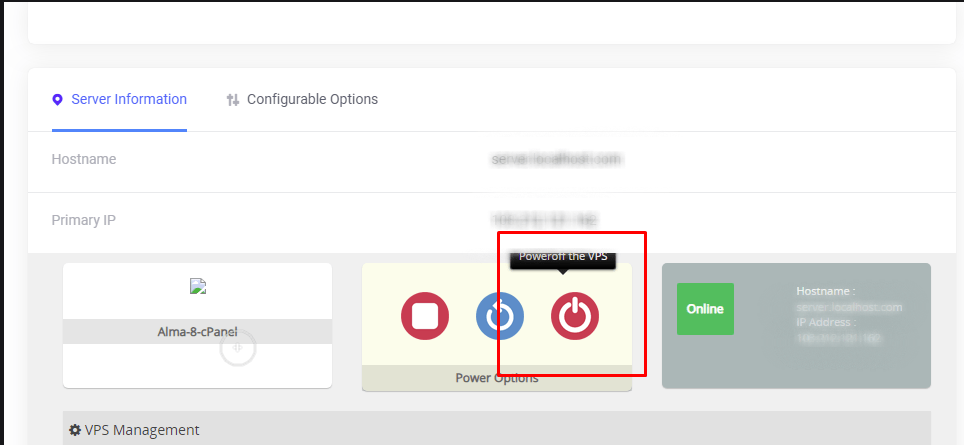 Poweroff VPS