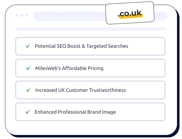 Register co.uk Domain | MilesWeb UK