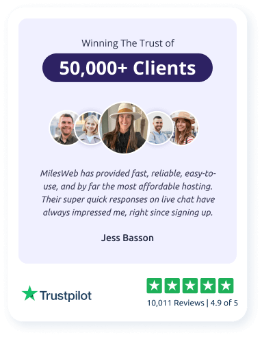 Winning The Trust Of 50,000+ Clients | MilesWeb UK